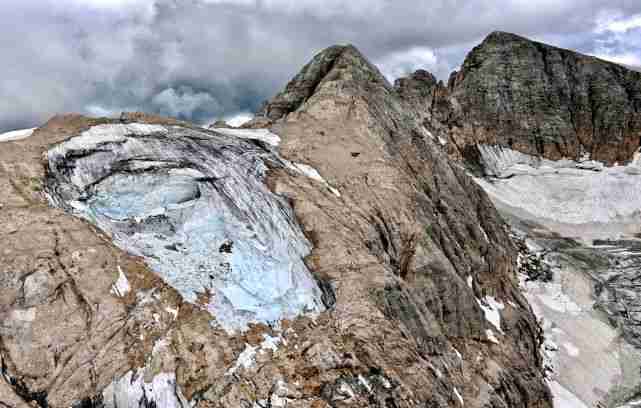 marmolada glacier collapse italian alps heatwaves