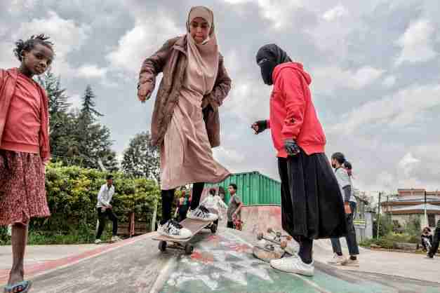 ethiopia girls skateboarding addis ababa