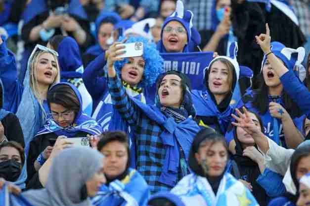 iran women soccer match first time domestic
