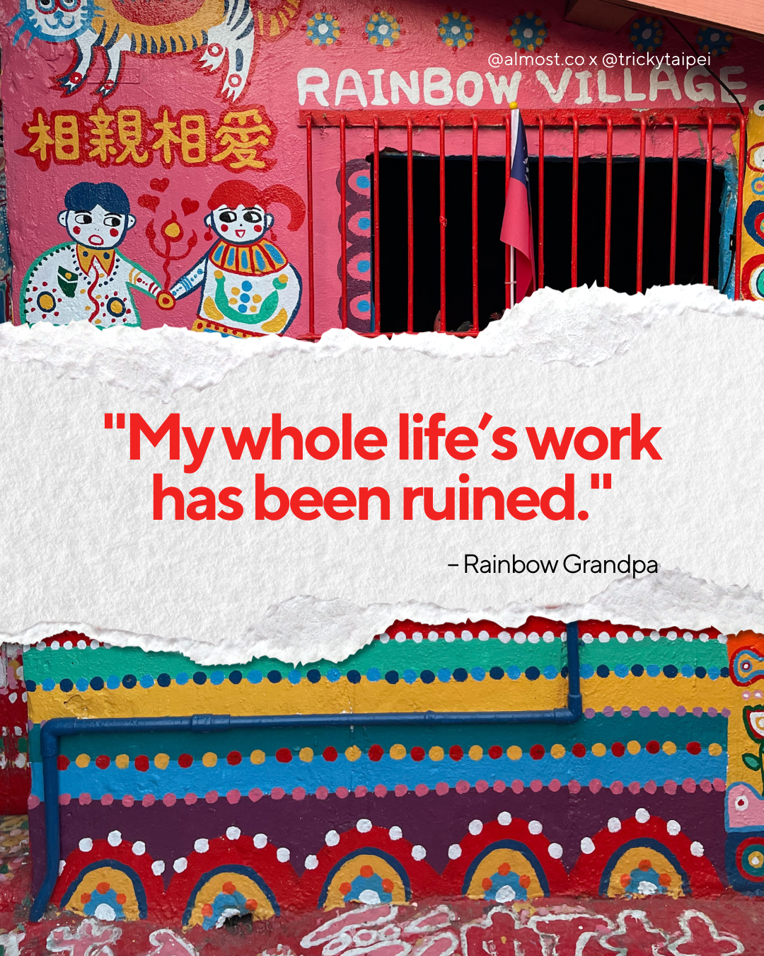 taiwan rainbow village defaced taichung