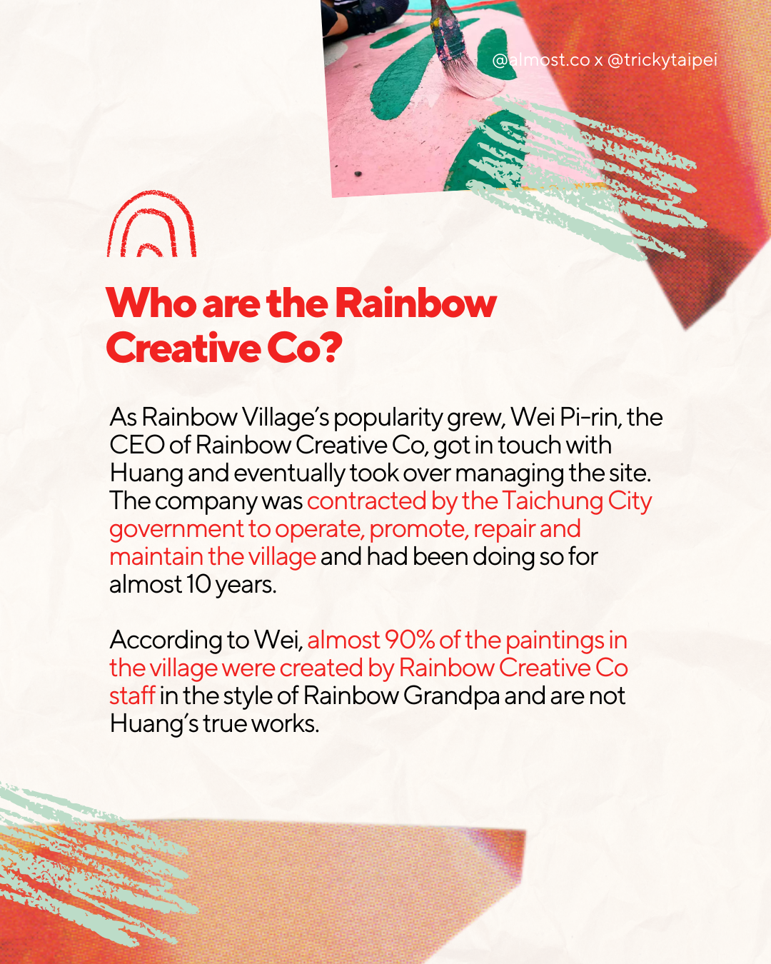 taiwan rainbow village defaced taichung