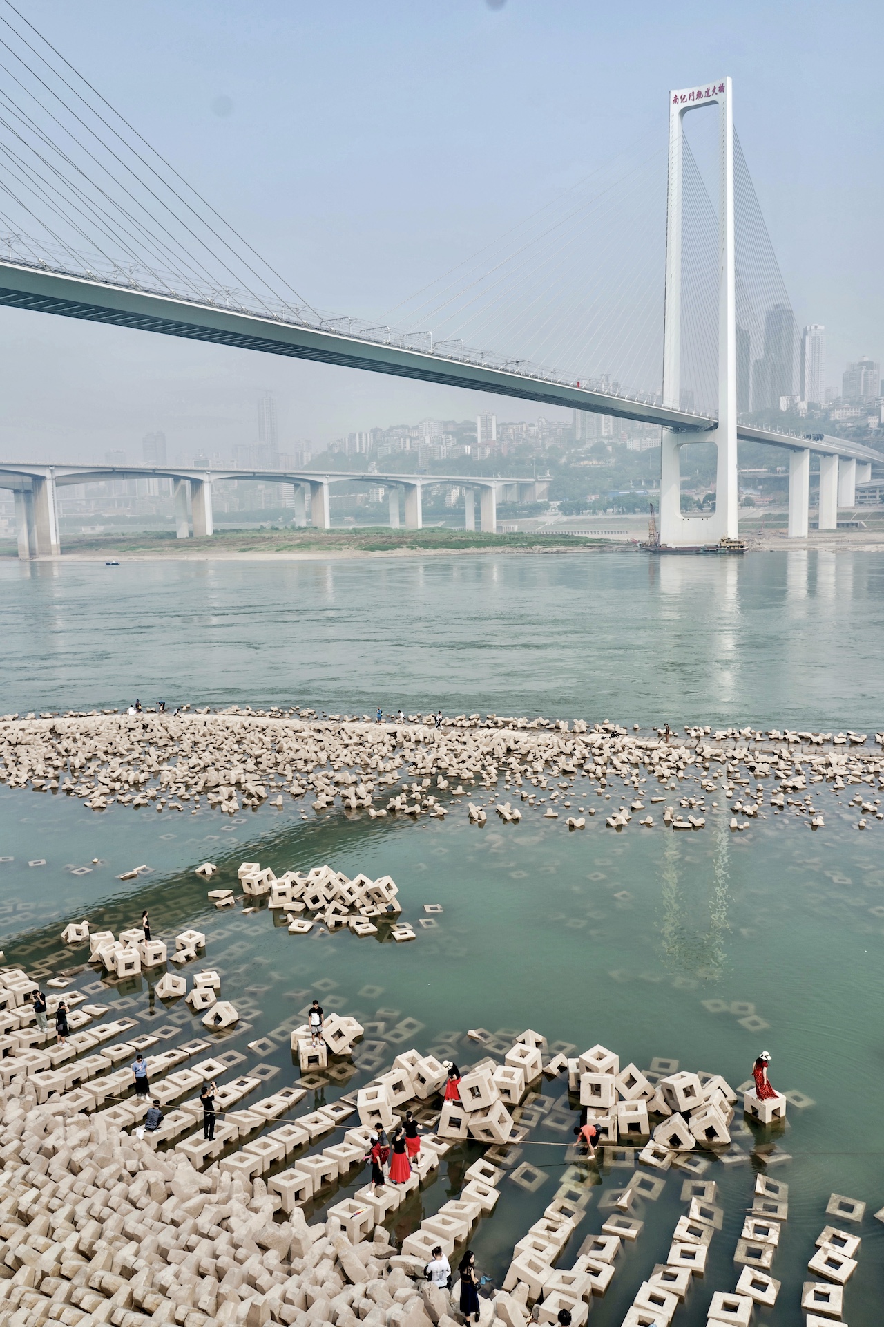 china influencers drought breakwater blocks
