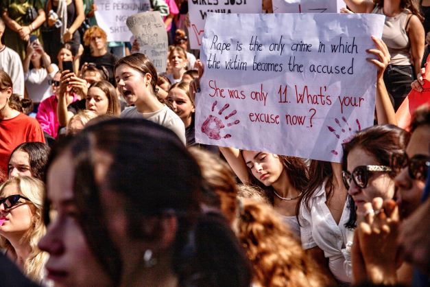 kosovo 11 year old girl gang rape pristina protest