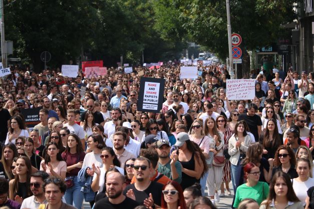 kosovo 11 year old girl gang rape pristina protest