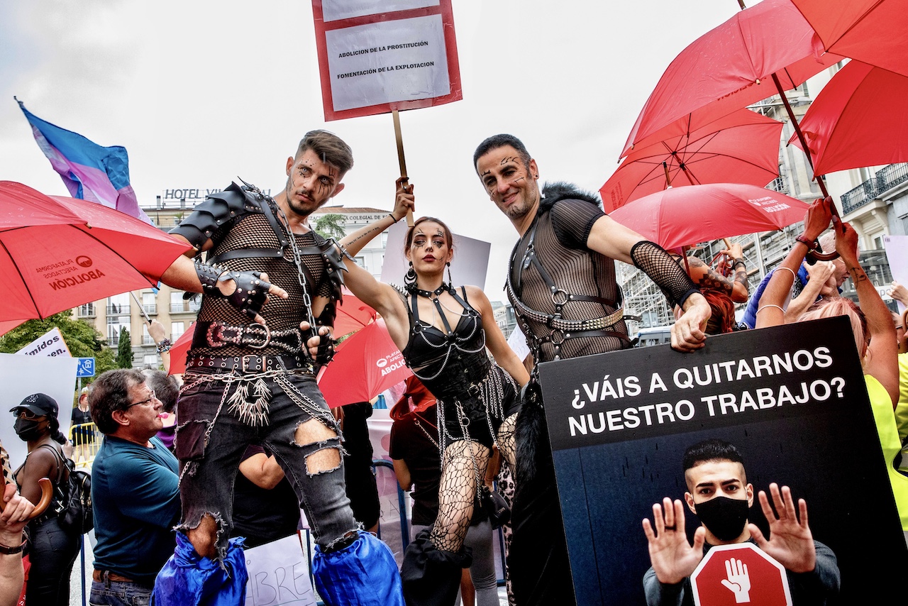 spain sex workers bill abolition protest