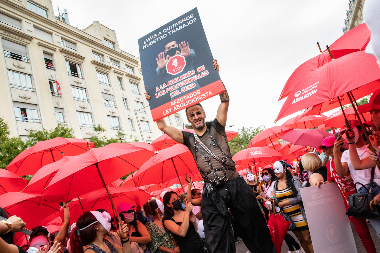spain sex workers bill abolition protest