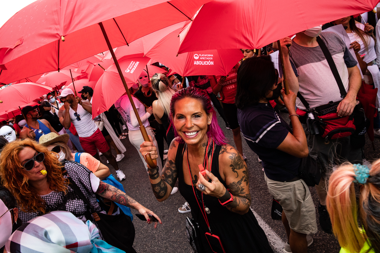 spain sex workers bill abolition protest