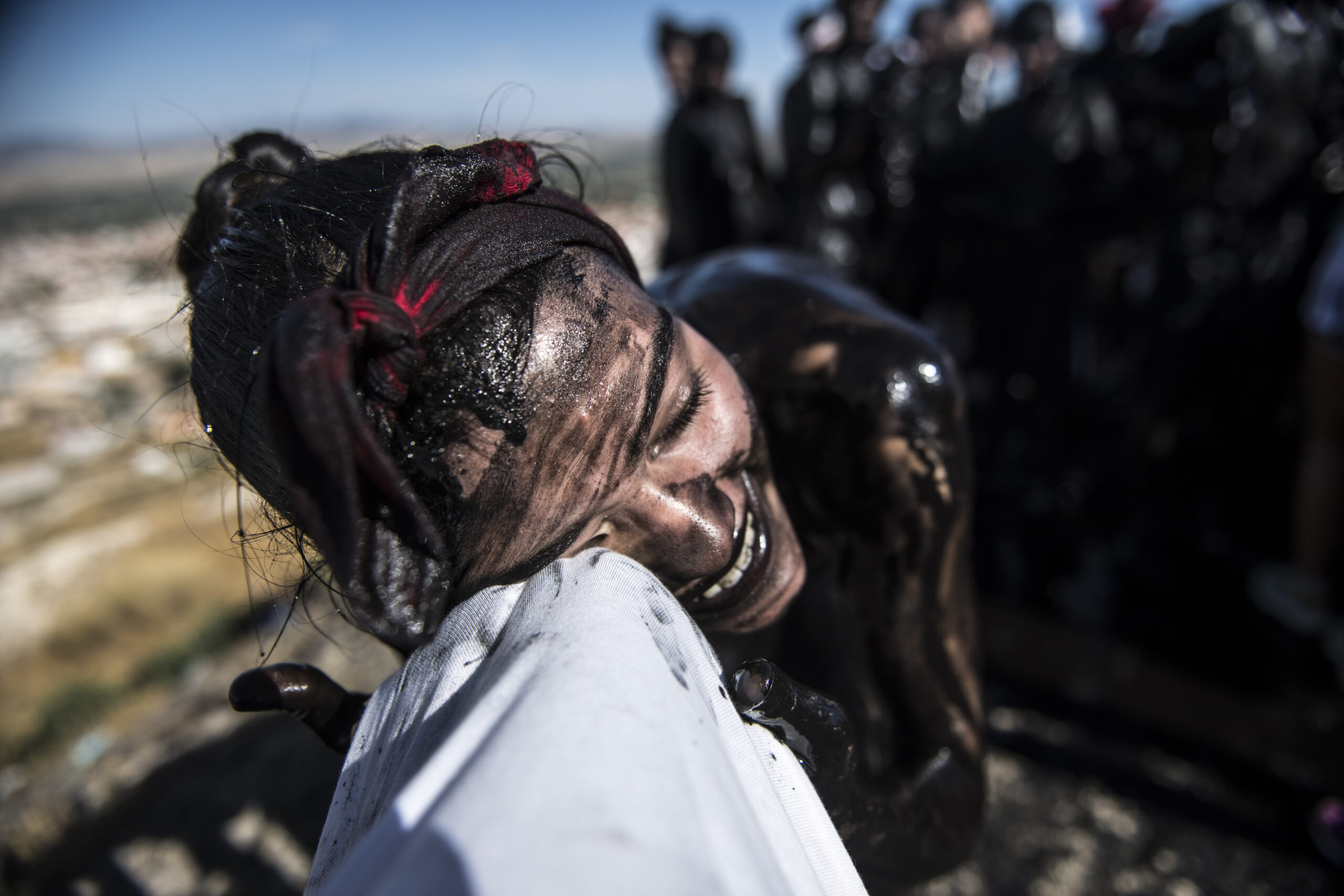 spain cascamorras festival woman grease