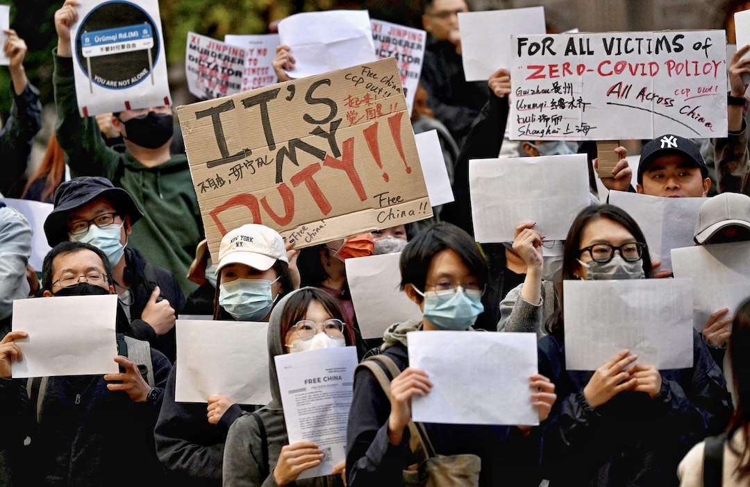 china australia protest zero covid a4 revolution