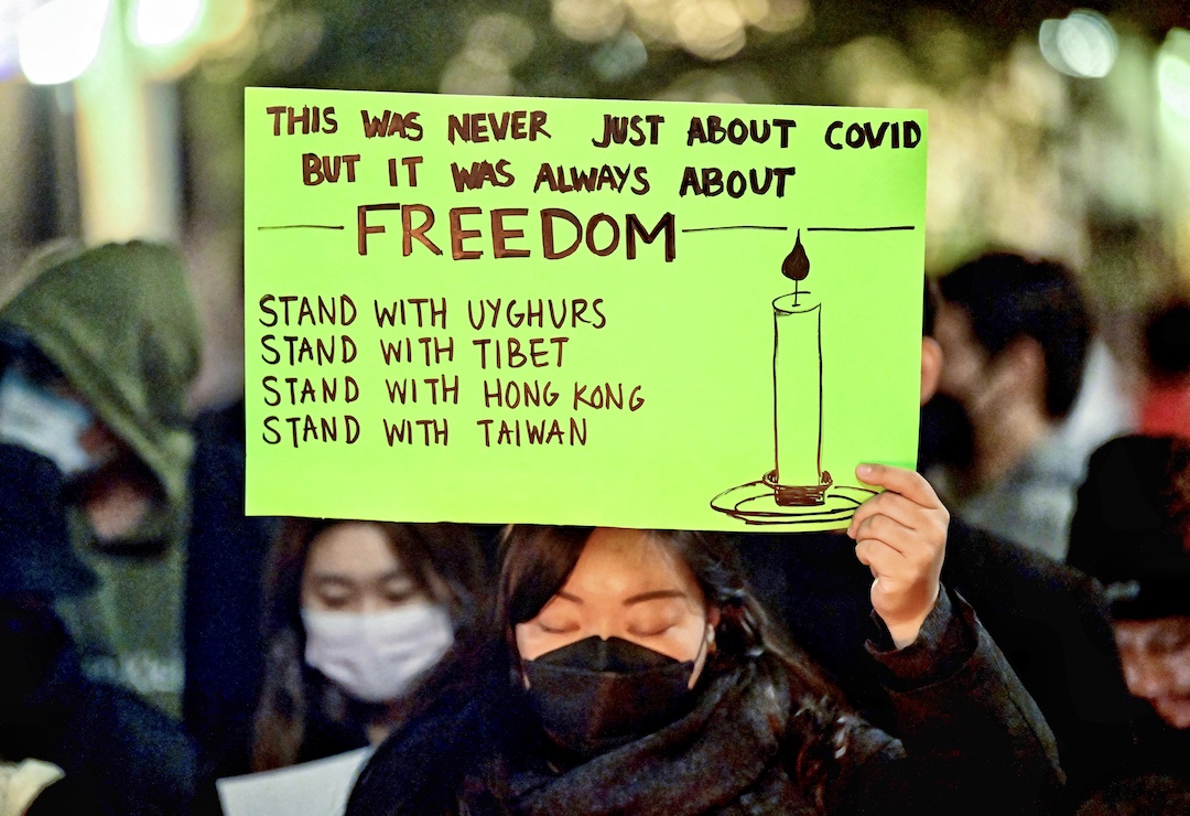 china berkeley protest freedom lockdown