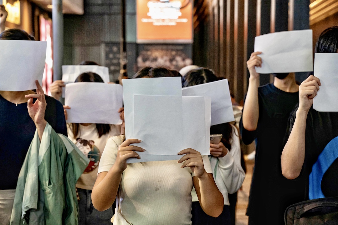 china protest lockdown white paper