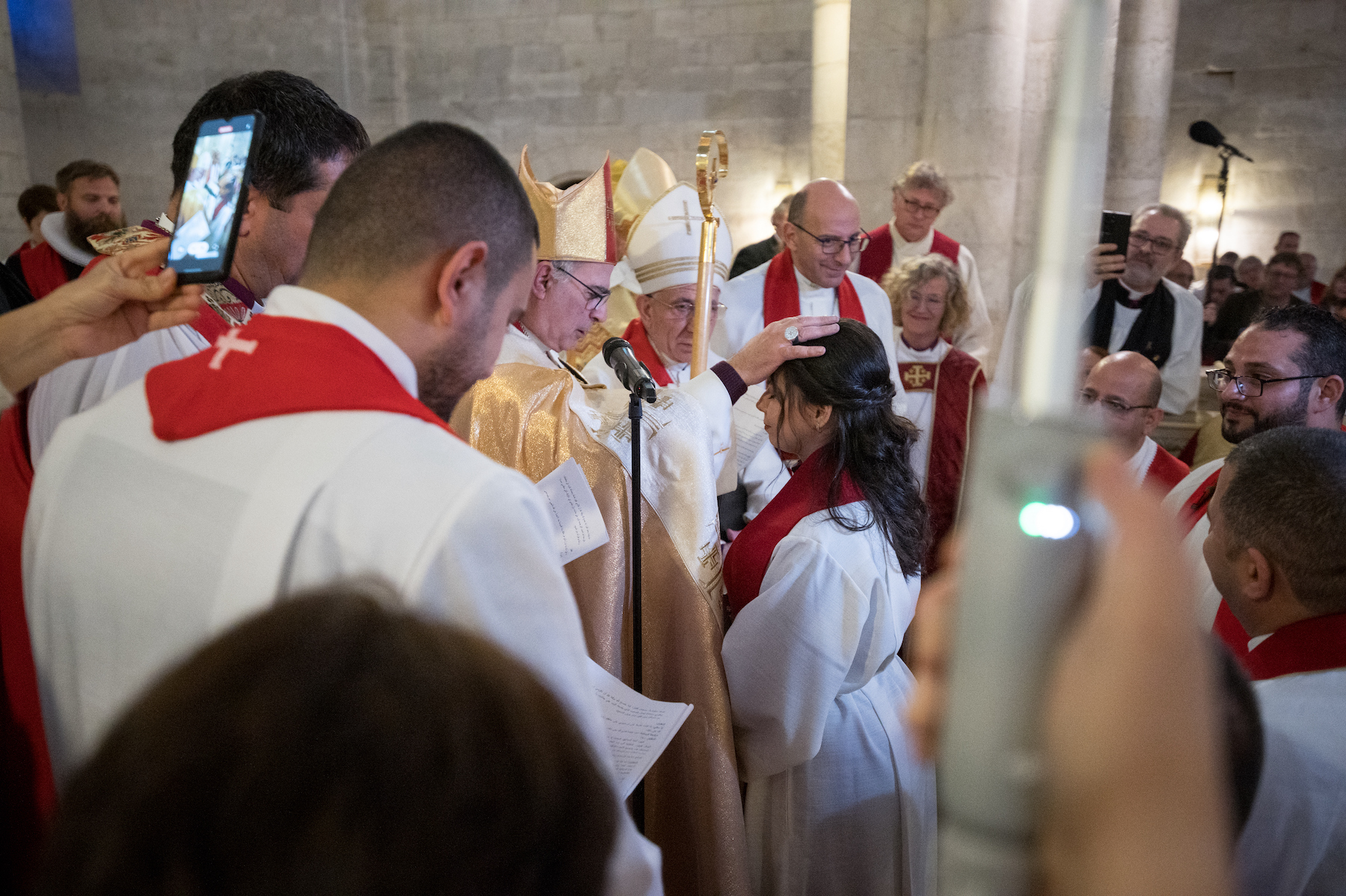 pastor sally azar being ordained by her father