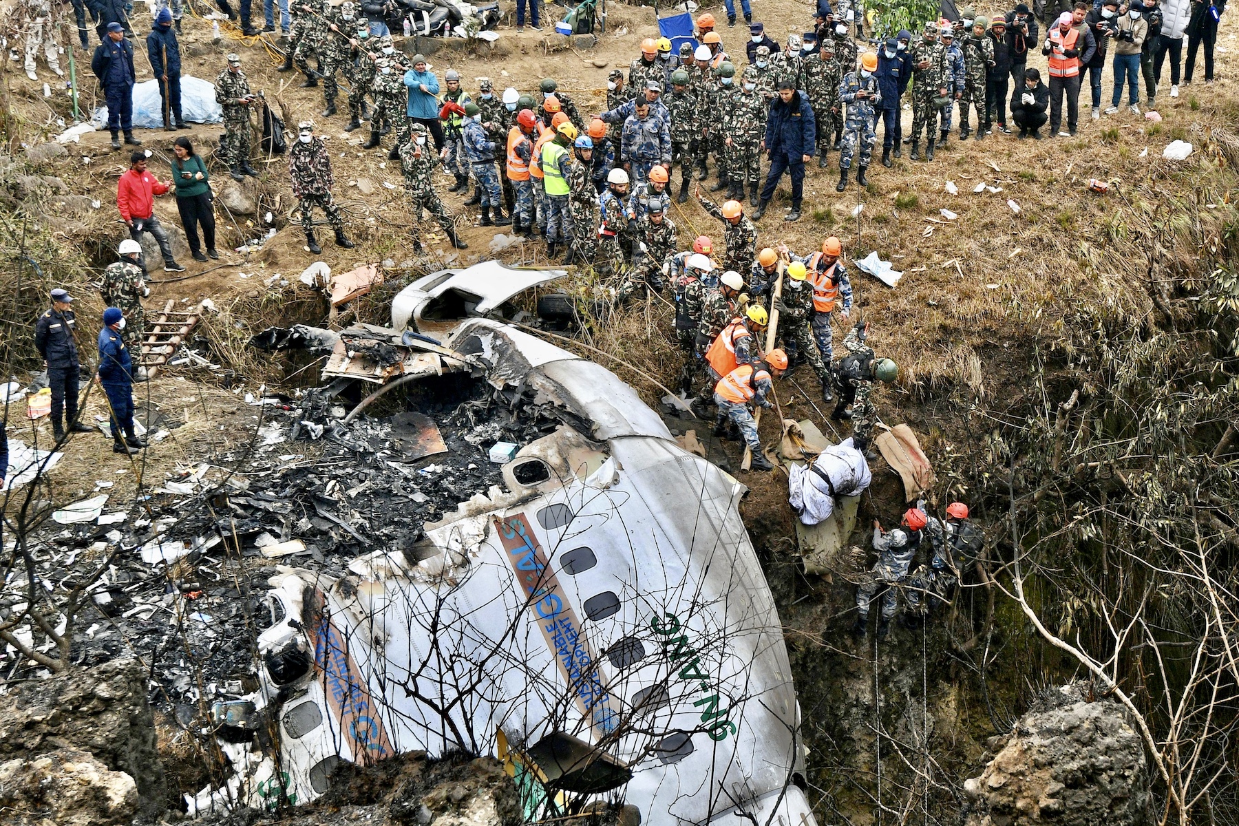 nepal plane crash 2023 yeti airlines wrecks