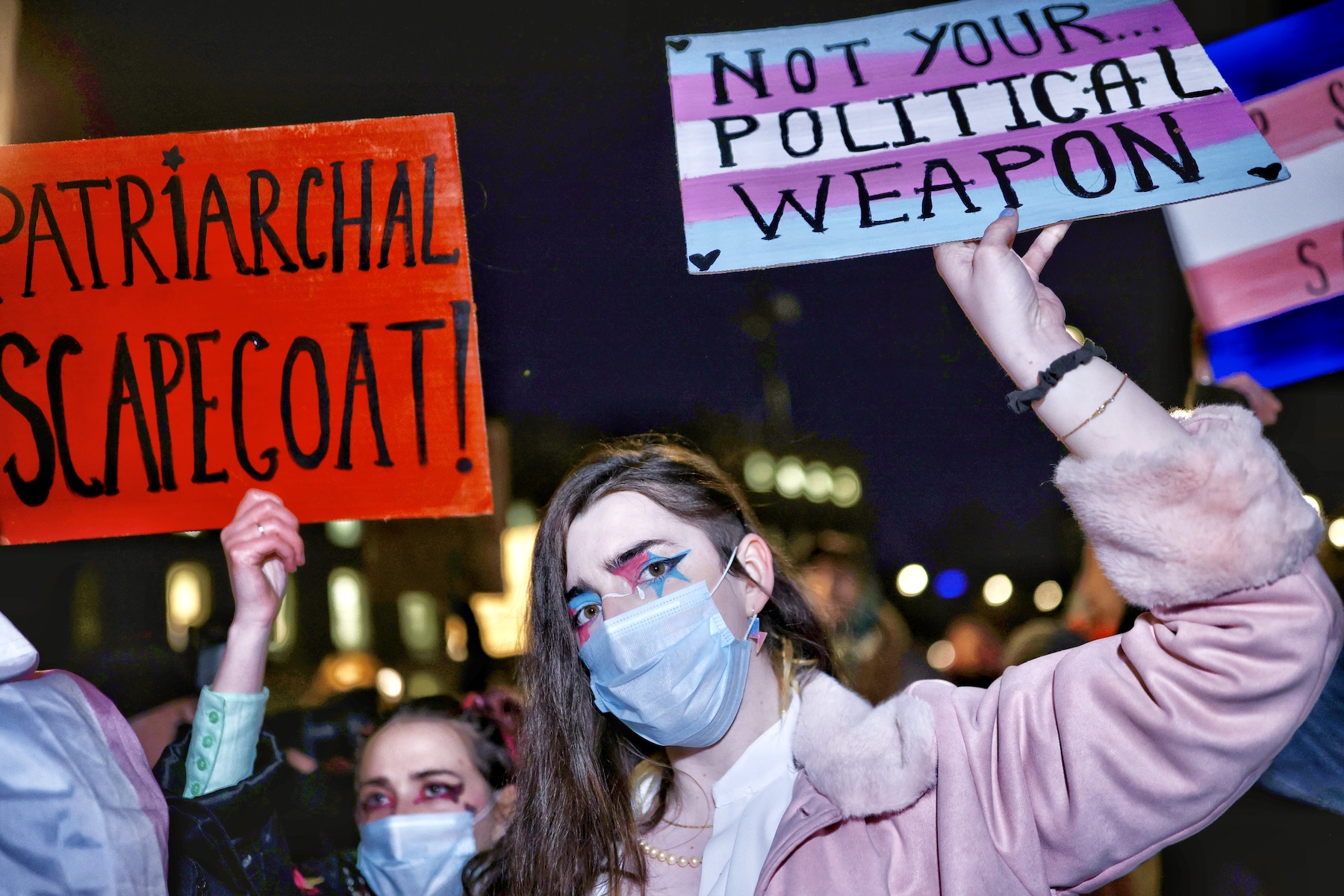 trans people protesting for their rights