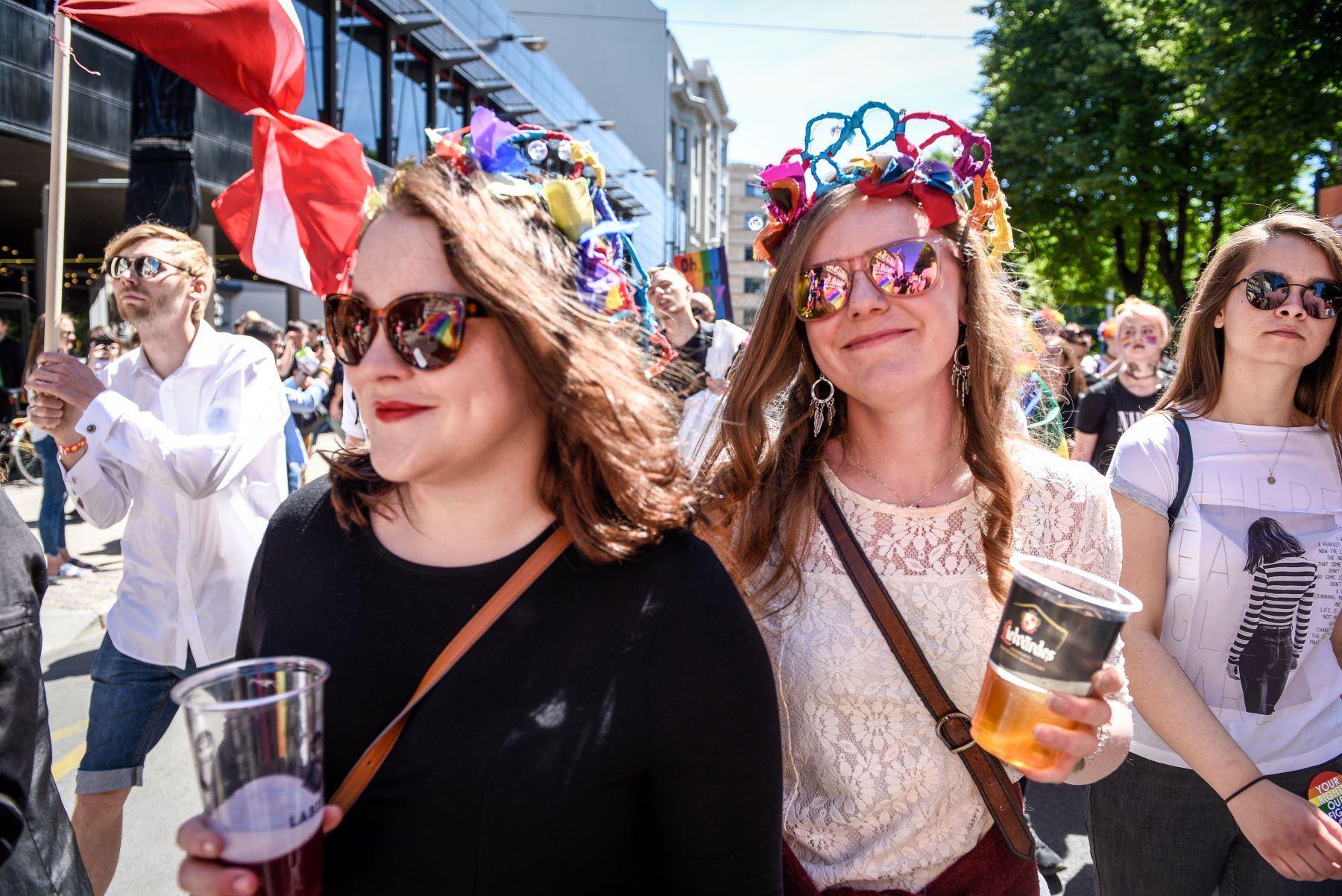 people on the streets celebrating same-sex marriage and adoption