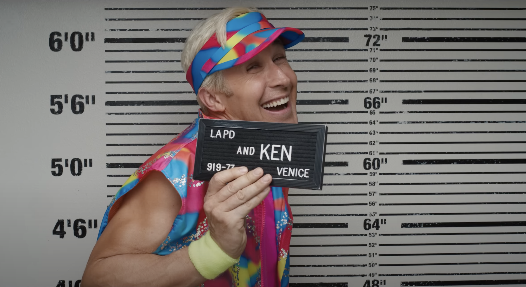 barbie movie ken arrested mugshot