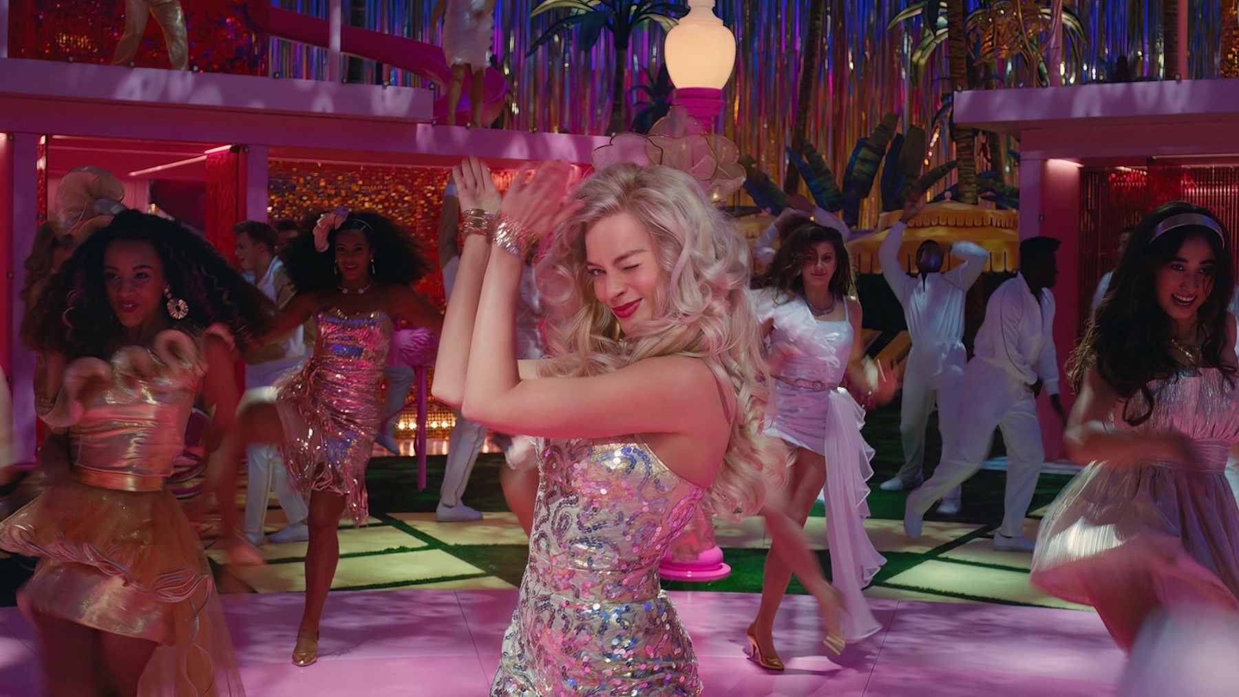 barbie movie margot robbie dance night away