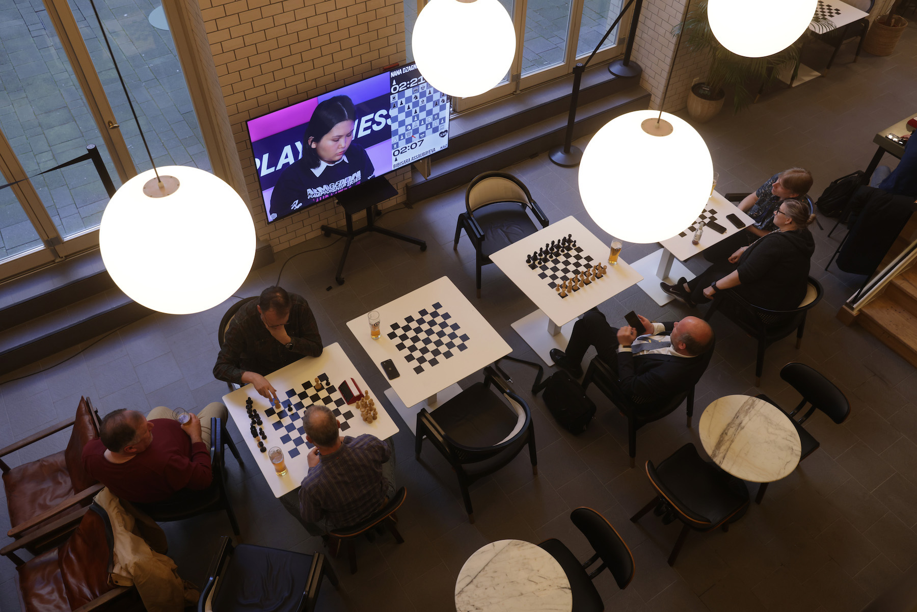 VIsitors at a Women's match