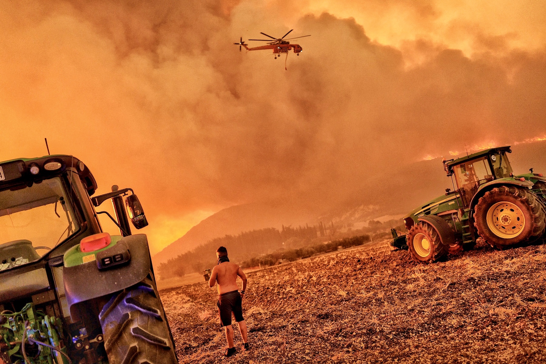 people put out the greece wildfires