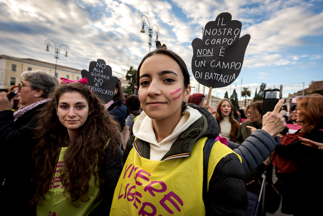 italy woman protest rights gang rape