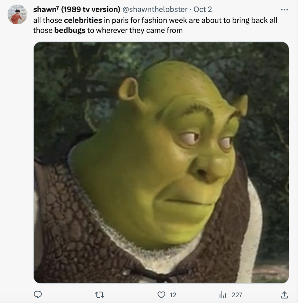 paris fashion week bedbugs funny tweets