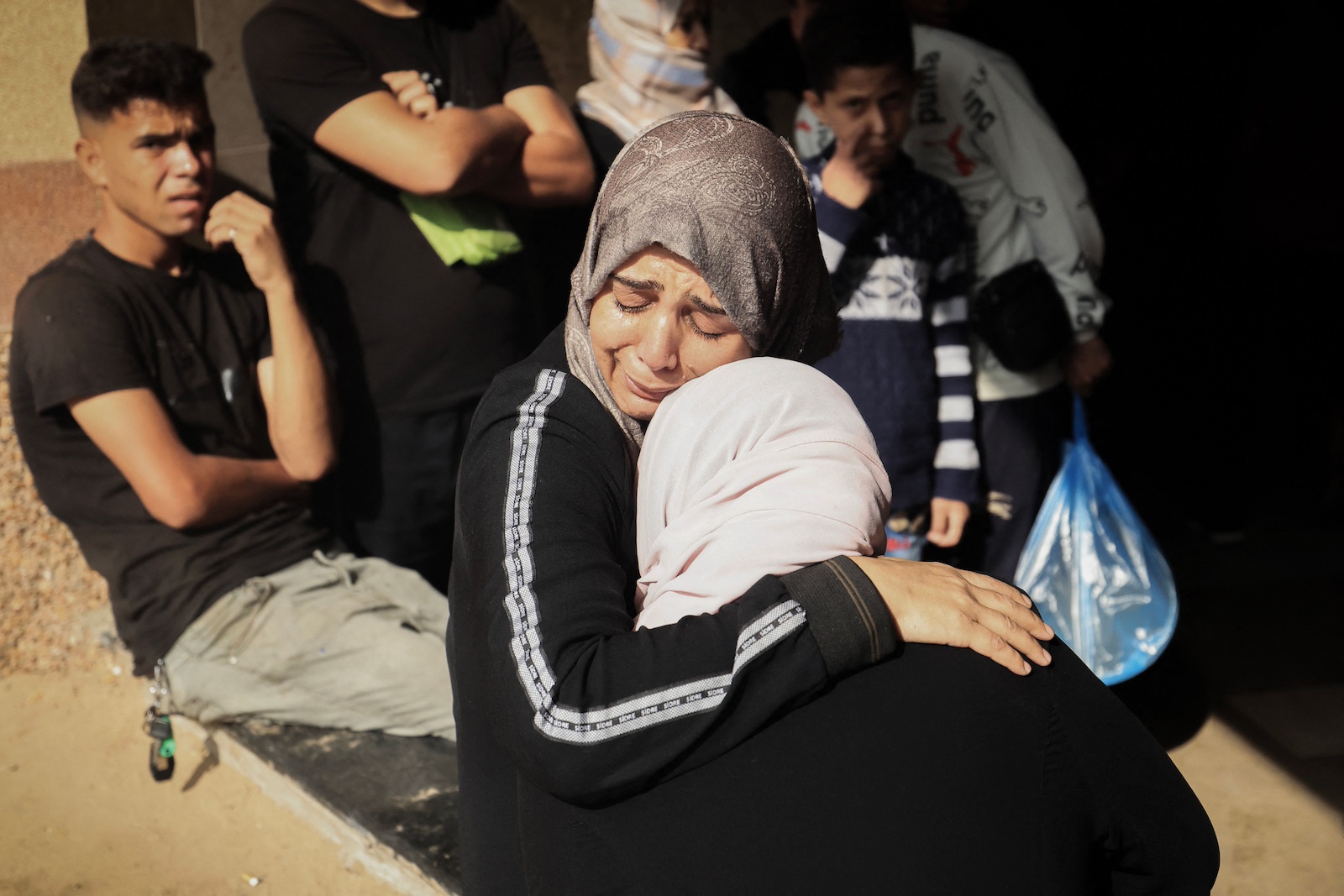 Palestinian Baraka family at Nasser Hospital palestine israel