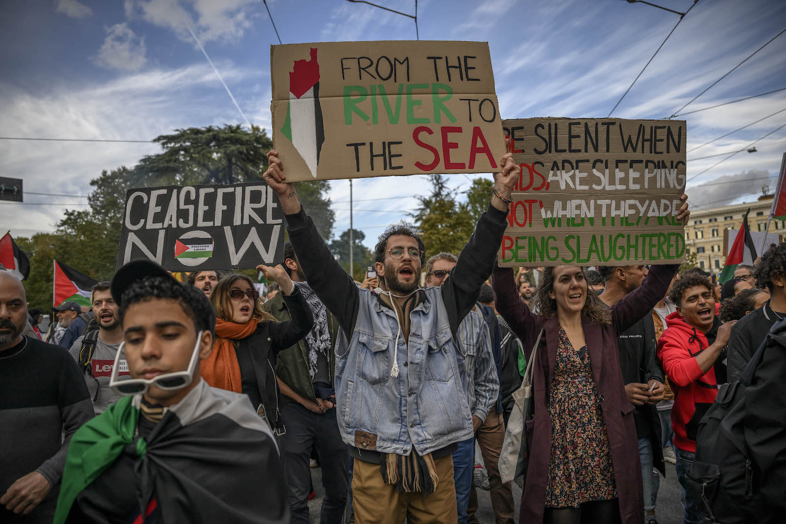Palestinian flags anti semitism islamophobia europe