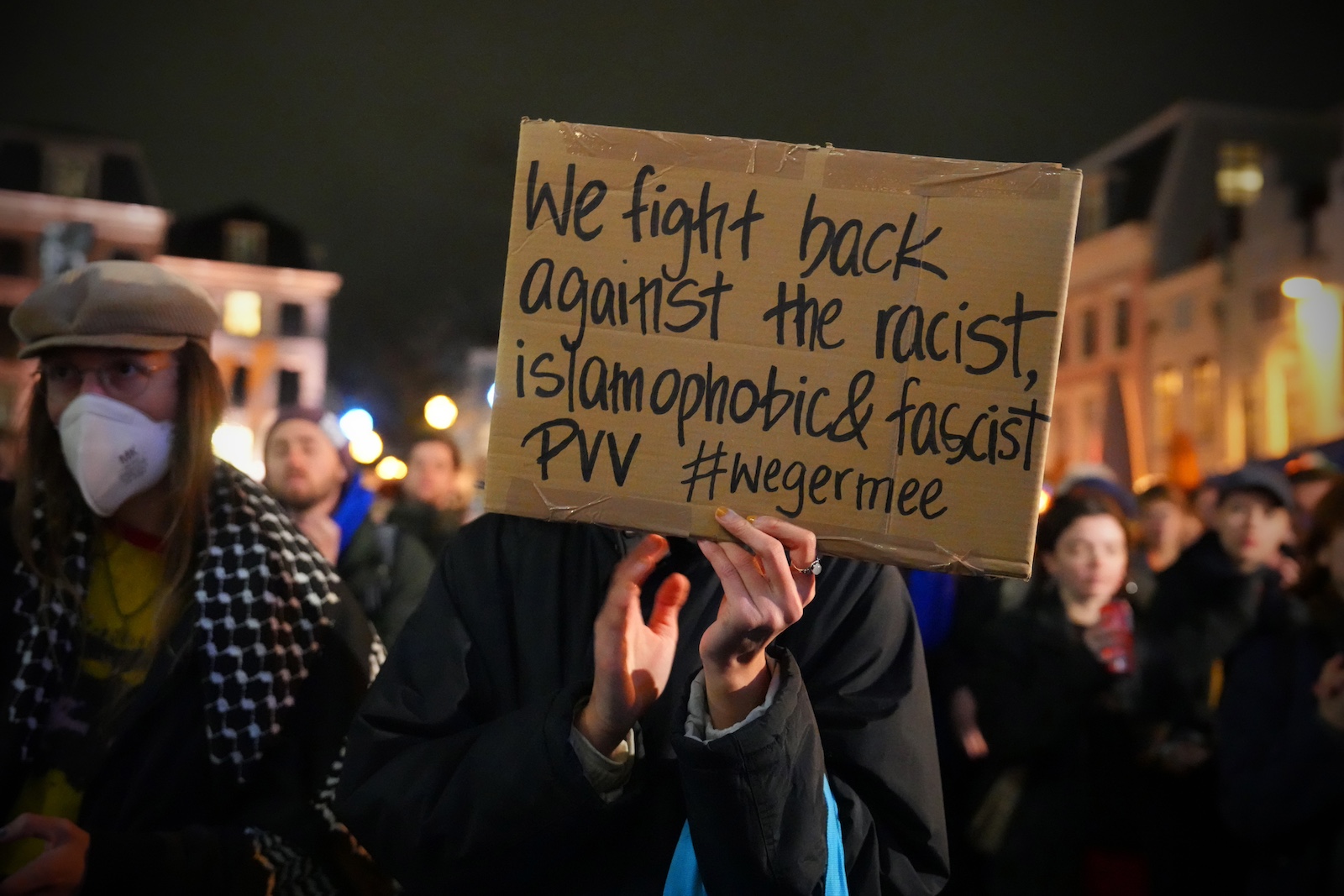 demonstration against the victory of Geert Wilders dutch netherlands