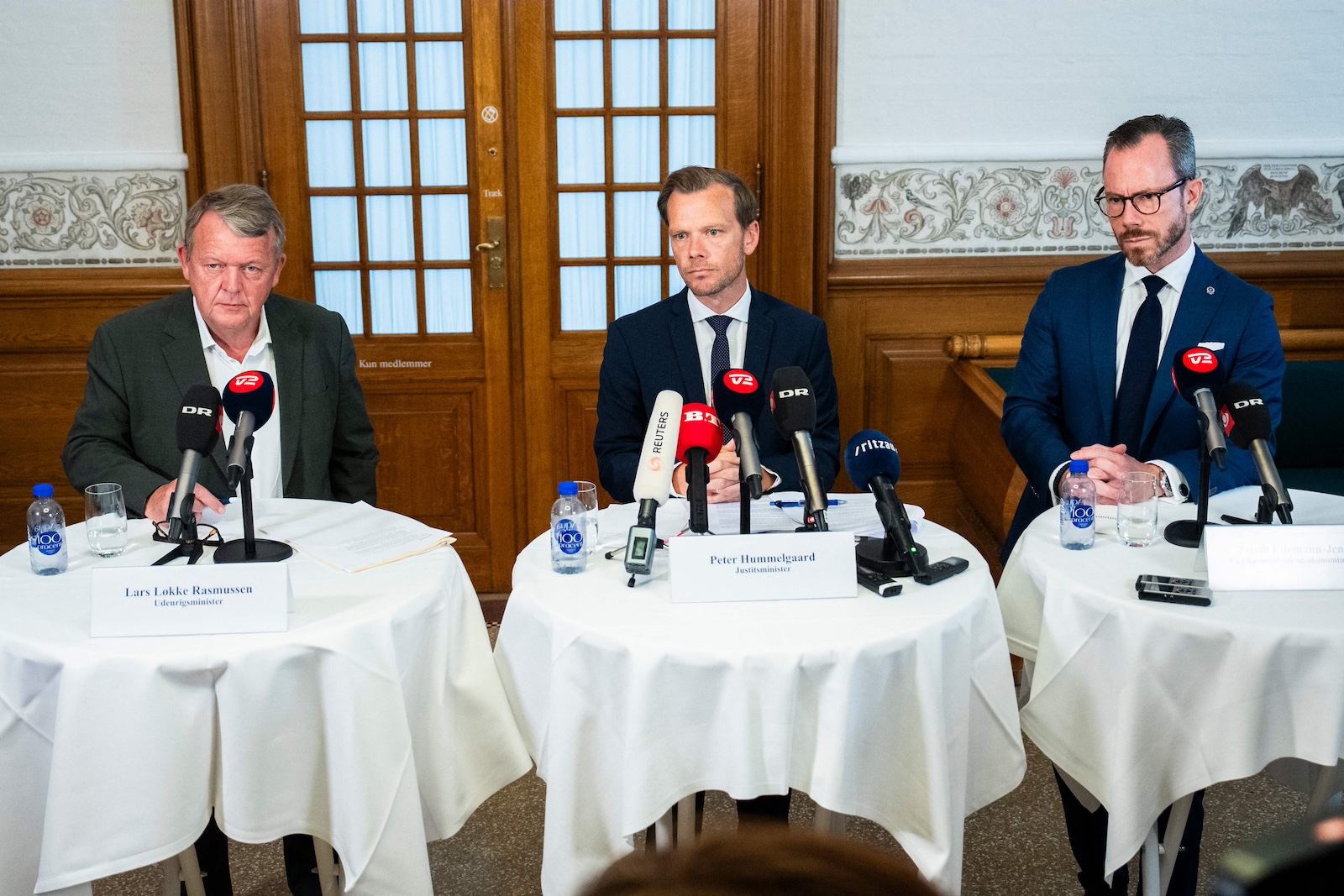 Lars Loekke Rasmussen Peter Hummelgaard and Jakob Ellemann Jensen quran burning denmark