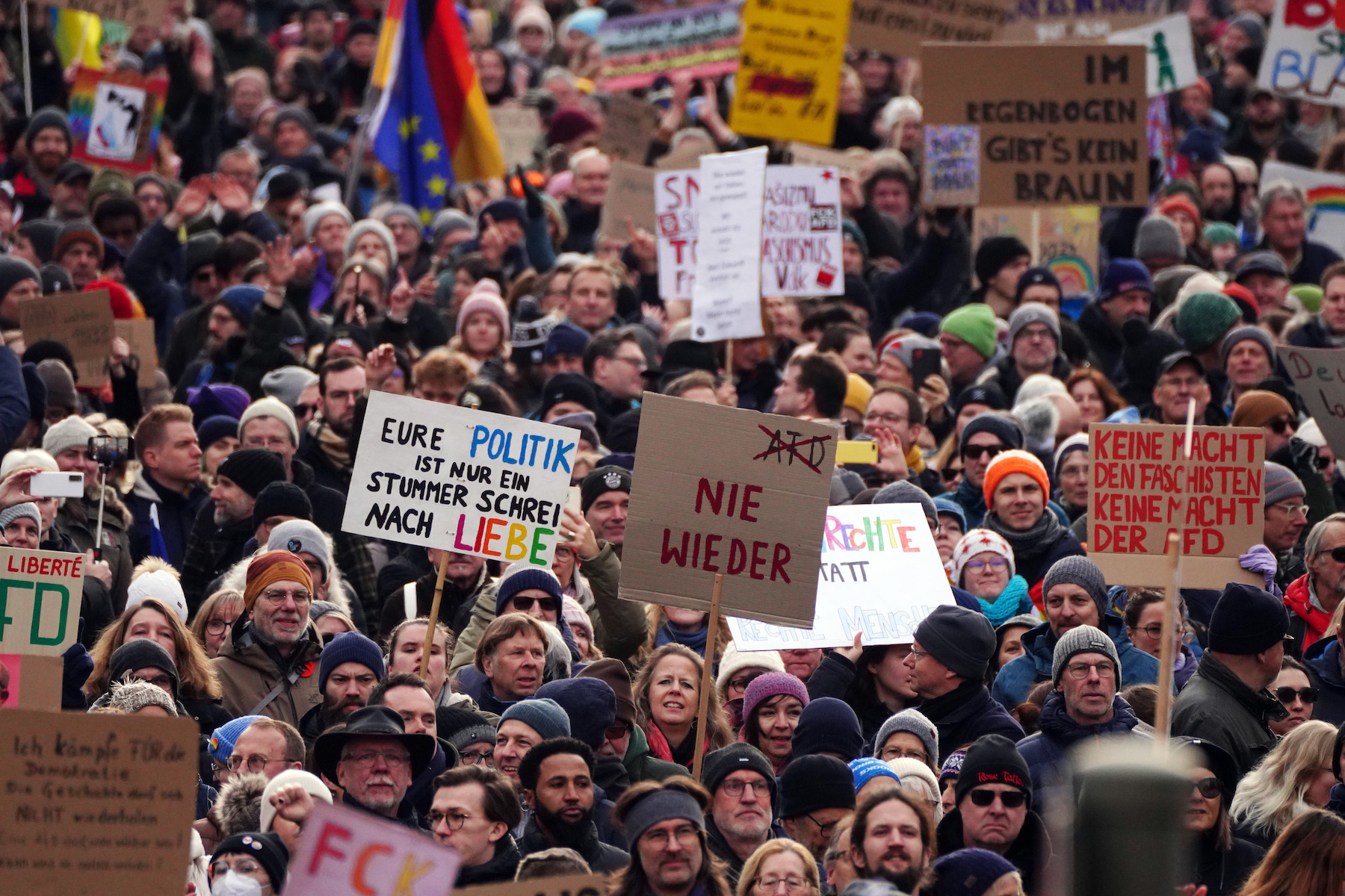Hundreds Thousands Protest Germany AfD