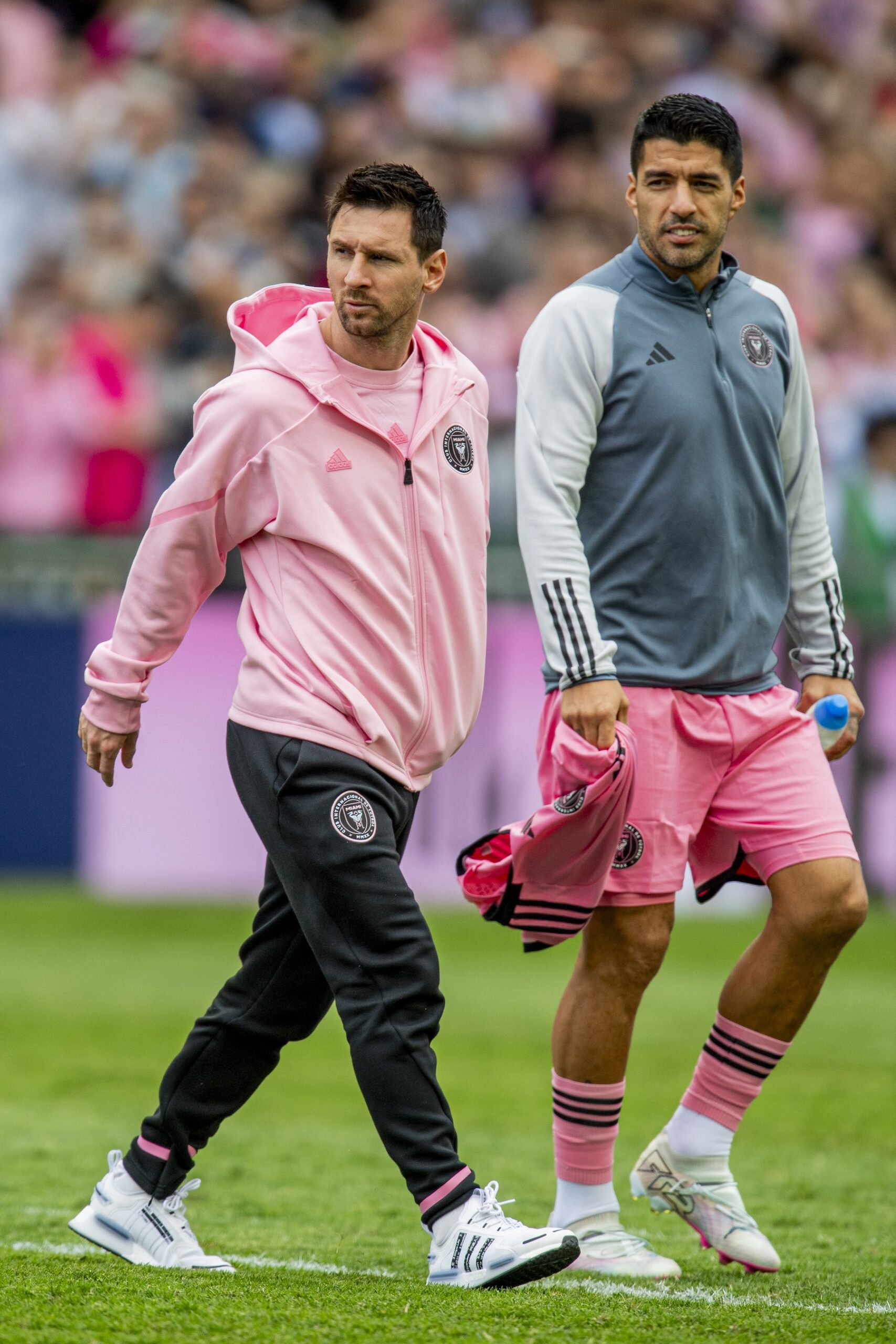 Lionel Messi Luis Suarez hong kong friendly football match scaled
