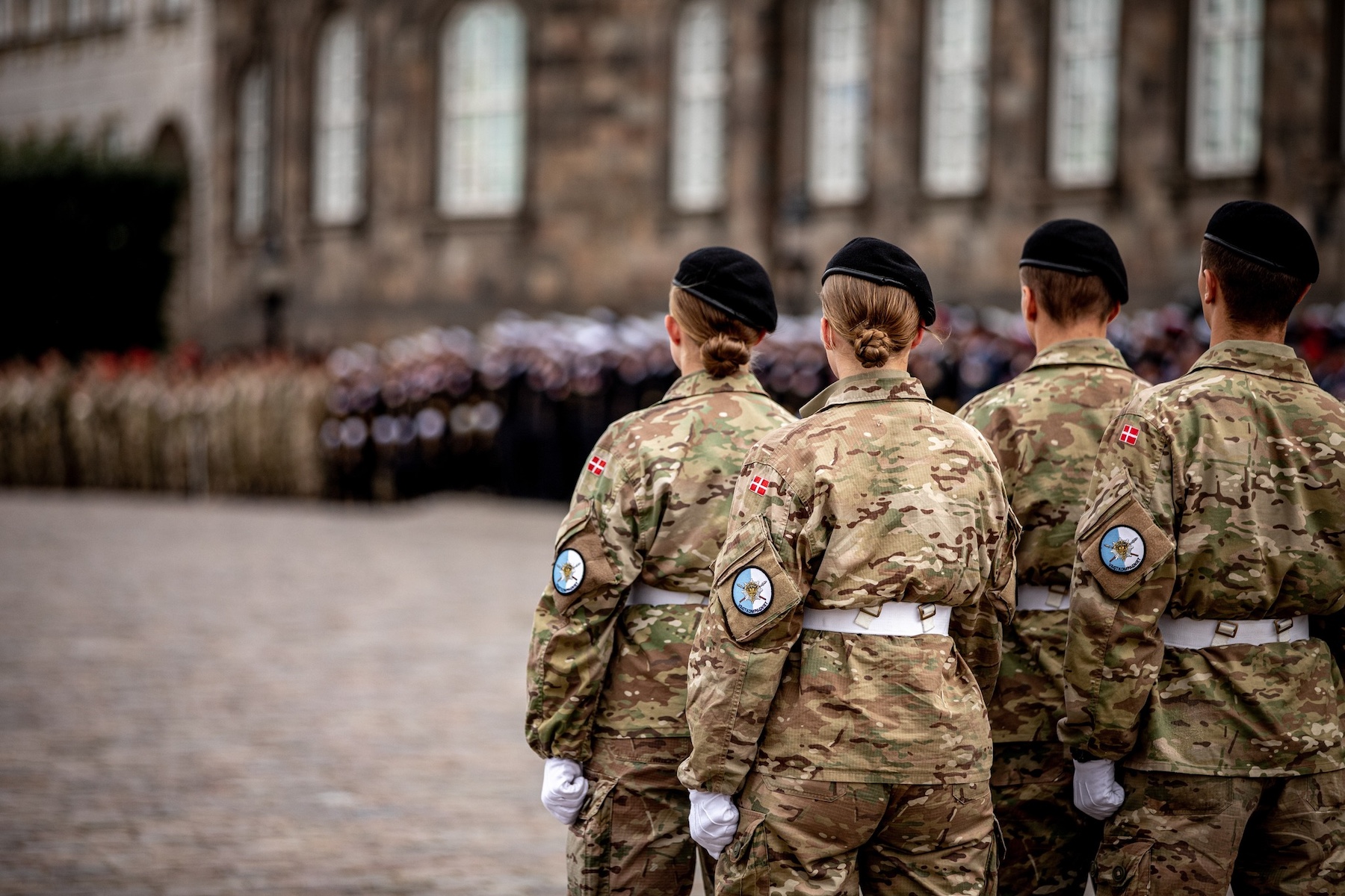 demark women solider marching