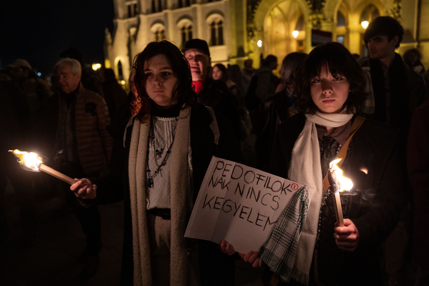 hungary protest abused young children viktor orban
