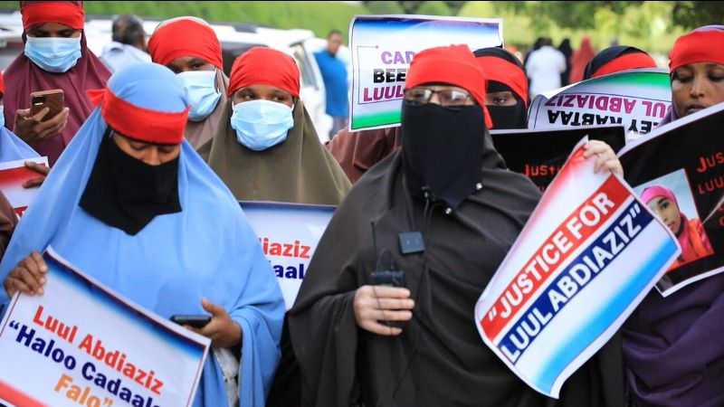 Lul Abdi Aziz Jazirain somalia domestic violence protest