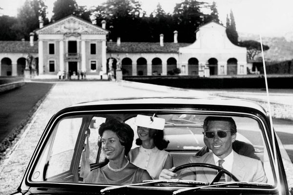 1 Snowdon-driving-a-car-with-his-wife-Princess-Margaret-Vogue-10Oct14-Marina-Cicogna b