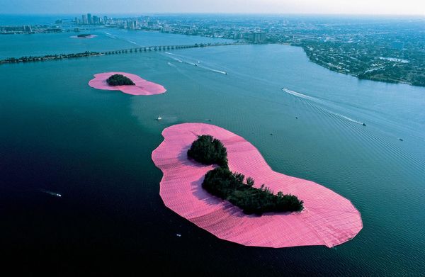 Fantasy Pink Islands Installation in Miami