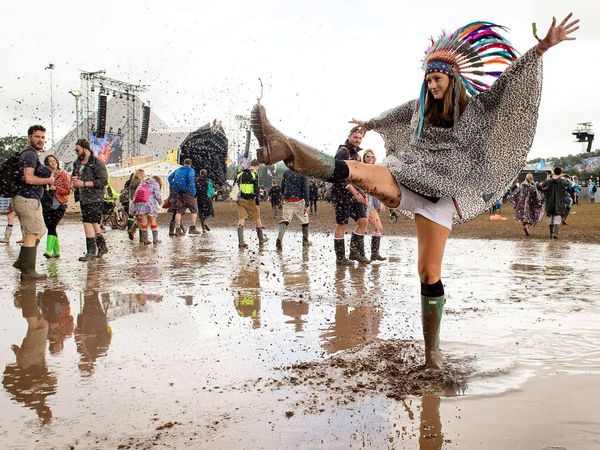 This is how someone dresses for Glastonbury 2015