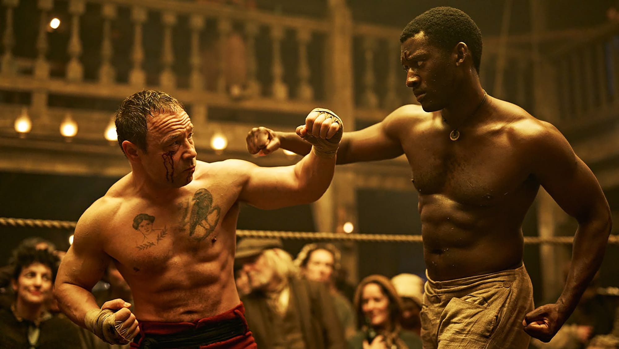 Francis Lovehall as Alec and Stephen Graham as Sugar Goodson in 'A Thousand Blows'