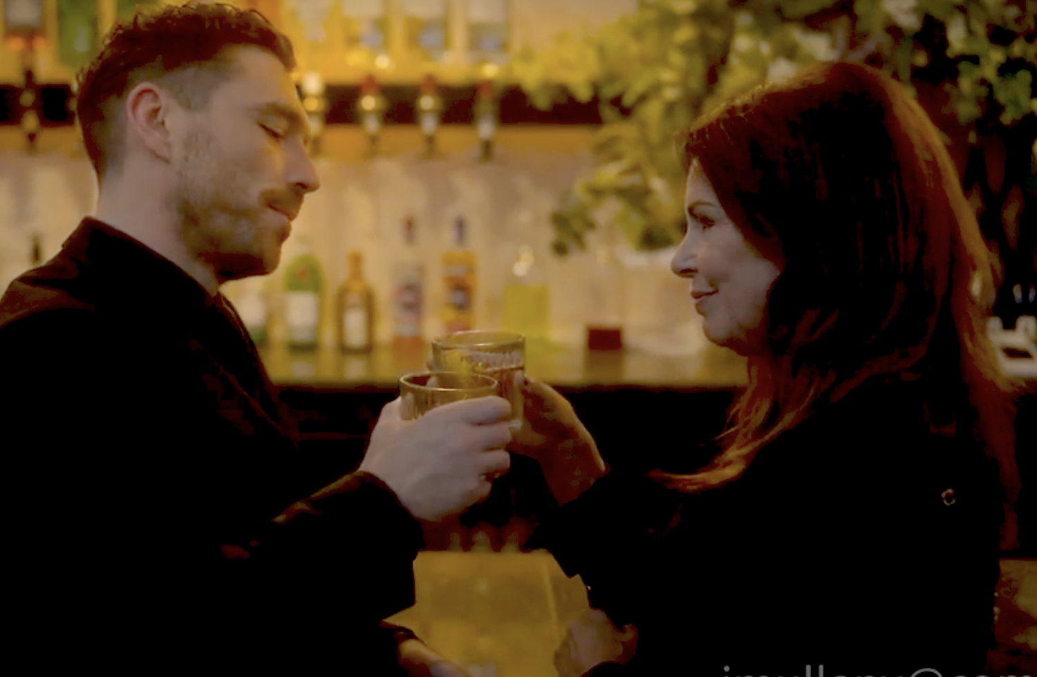 Michael &nbsp;(James Nelson-Joyce) and Elaine (Julie Graham)