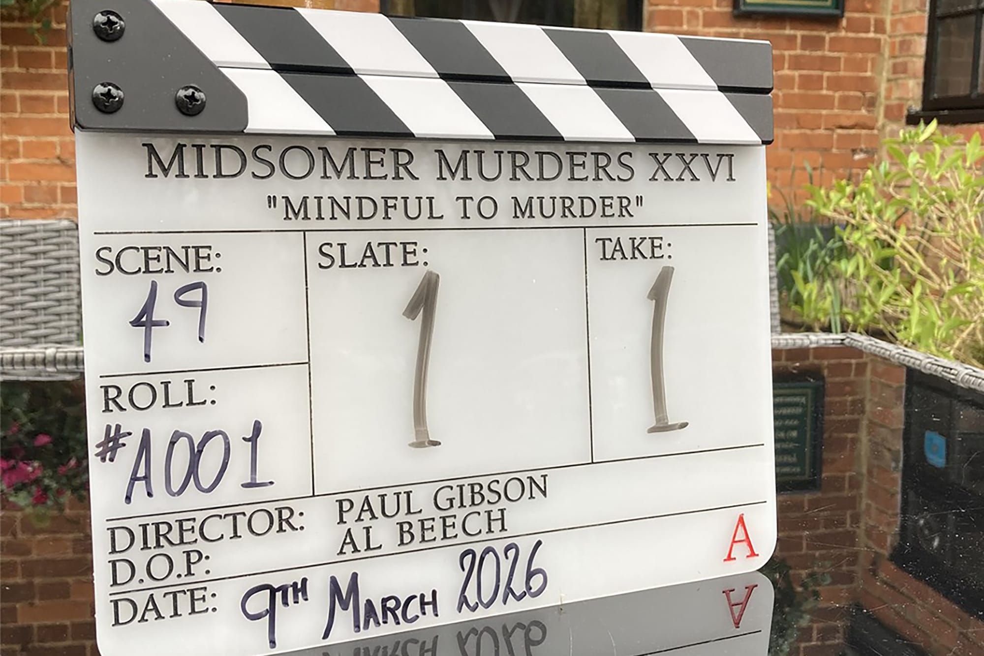 'Midsomer Murders' Season 26 Clapper Board