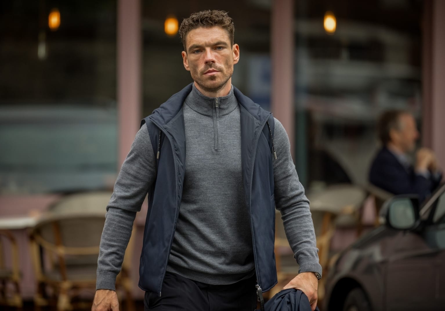 Michael&nbsp;(James Nelson-Joyce) aboard the ferry.