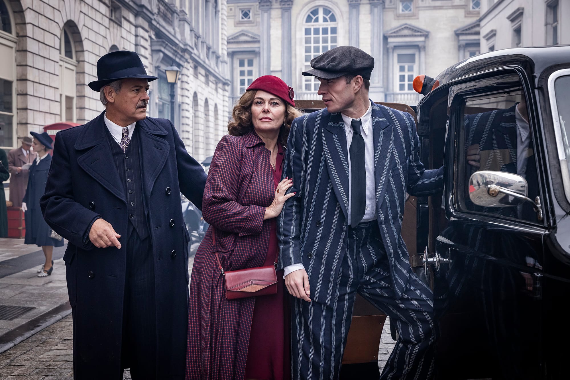 Simon Callow, Polly Walker, and Connor Finch in 'Bookish' Season 2