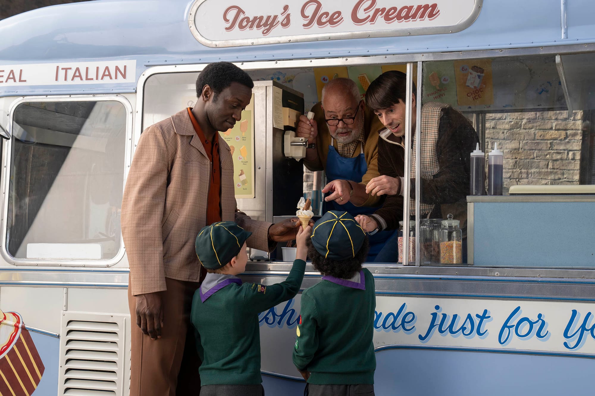 Zephryn Taitte, Cliff Parsi, and Albey Brookes in 'Call the Midwife' Season 15 