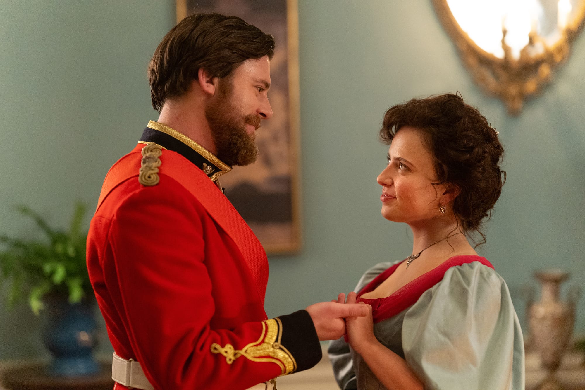 Niall McNamee and Shannon Lavelle in "The Hardacres" Season 2 