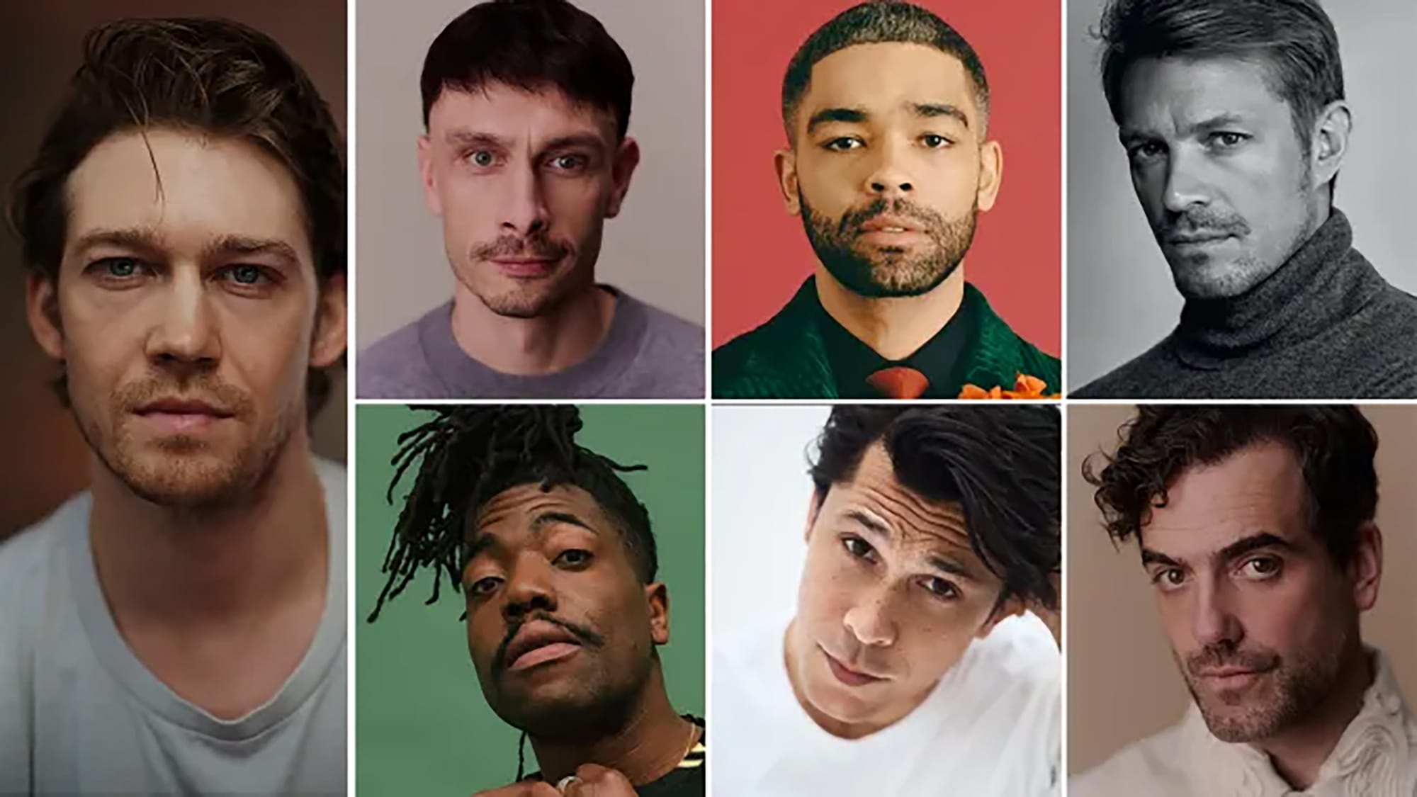 Joe Alwyn, Richard Gadd, Kingsley Ben-Adir, Joel Kinnaman, Daniel Ings, Bob Morley and Fehinti Balogun play Juno Temple's spouses in 'The Husbands'