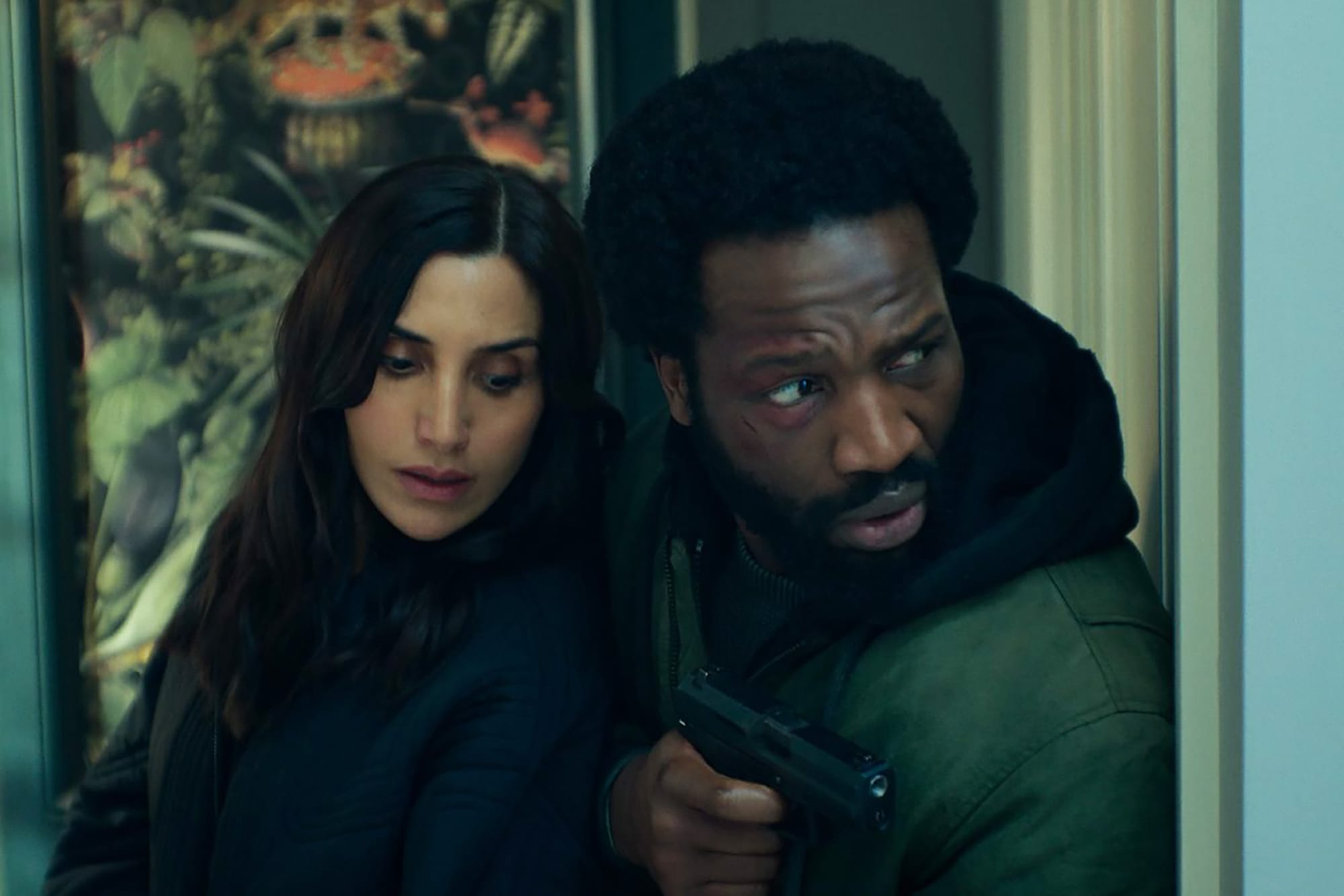 Ṣọpẹ́-Dìrísù and Narges Rashidi in 'Gangs of London' Season 3