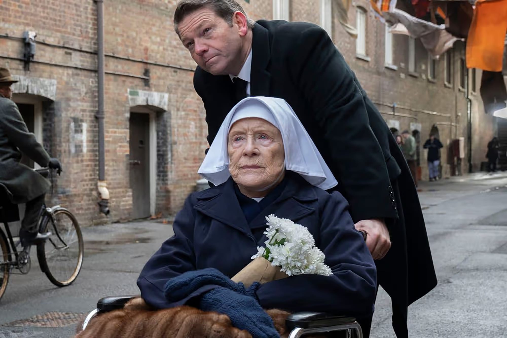 Judy Parfitt and Chris Reilly in 'Call the Midwife' Season 15