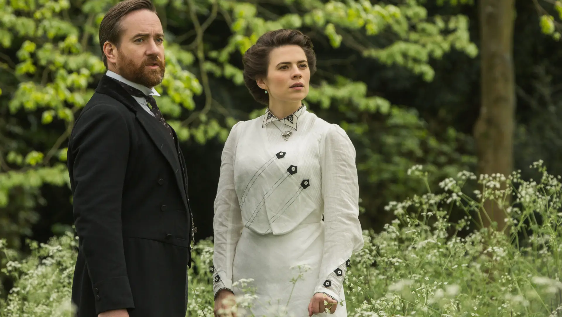 Hayley Atwell as Margaret and Matthew MacFadyen as Henry Wilcox in 'Howards End'