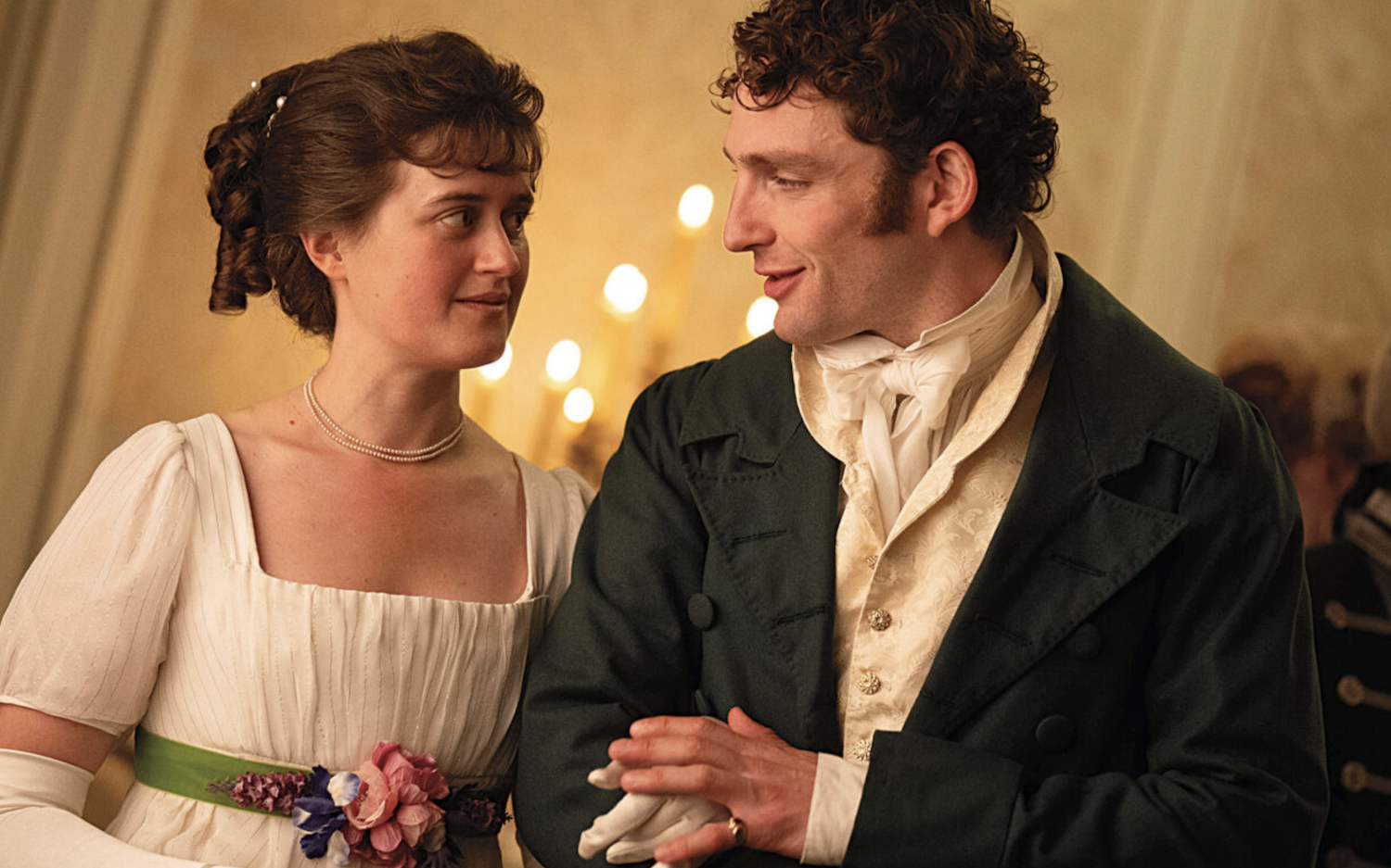 Mary (Ella Bruccoleri) and Mr. Ryder (Laurie Davidson) at the ball