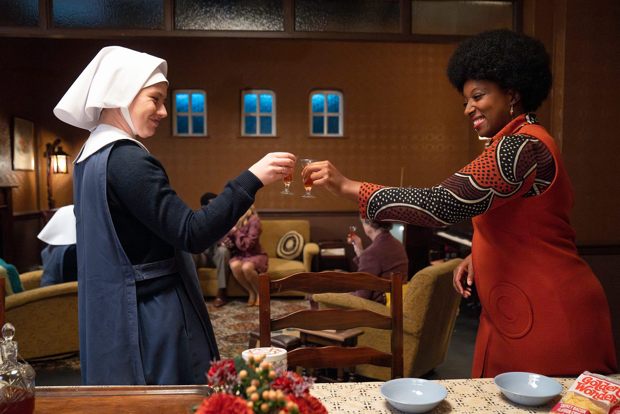 Molly Vevers and Renee Bailey in 'Call the Midwife' Season 15